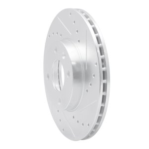 Chevrolet Spark Brake Rotor (1) - Front Right - R1 Concepts - Drilled & Slotted - Silver - `16-`22